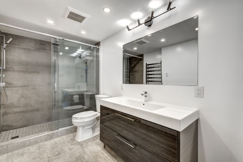 Spacious Bathroom with Accent Wall